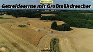 Getreideernte mit Großmähdrescher New Holland 1200ha Getreide in Mecklenburg Vorpommern Ernte 2023 [upl. by Ylrae]