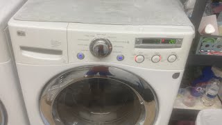 LG WM2455HW speed wash cycle with water plus and extra rinse  washing 1 TShirt complete cycle [upl. by Ellynn]