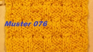 Muster 076 zweiseitigStricken lernen Muster für Pullover Strickjacke MützeTutorial Handarbeit [upl. by Zina79]