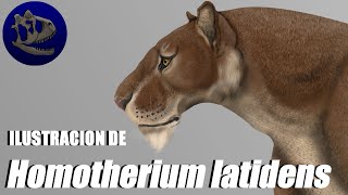 Homotherium latidens  Ilustración [upl. by Ahseital932]