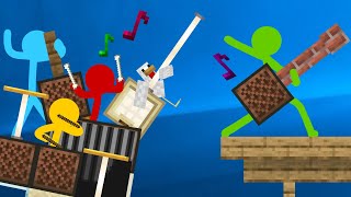 Note Block Battle  Animation vs Minecraft Shorts Ep 16 Music by AaronGrooves [upl. by Pelag]