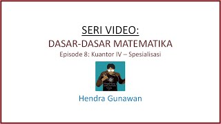 DASARDASAR MATEMATIKA Kuantor IV  Spesialisasi [upl. by Remled]