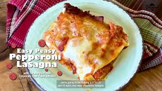 Easy Peasy Pepperoni Lasagna Recipe with Ginsbergs Foods Corporate Chef Dana Johnson [upl. by Yzus156]