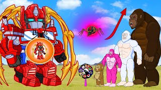 Thrilling Team KONG vs Team TRANSFORMER Animated MutationRescue the children  HLE robot cartoon [upl. by Anne-Marie]