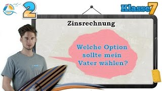 Zinsrechnung verstehen  Klasse 7 ★ Übung 2 [upl. by Lainahtan]