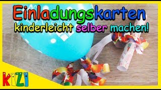 LUFTPOST  Einladungskarten kinderleicht selbst gemacht DIY Bastelideen kinder papier [upl. by Ennavoj657]