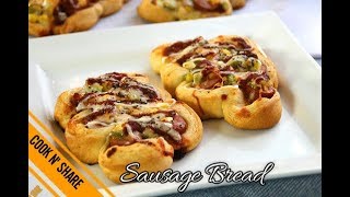 Sausage Pizza Bread  Pig in a Blanket 소세지 빵 피자 빵 [upl. by Euqinmod804]