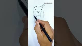 How to Draw Llama with Letter L Easy Llama Drawing shorts [upl. by Bander]