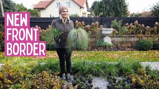 Creating a new perennial and ornamental grass border in the garden [upl. by Eyar]