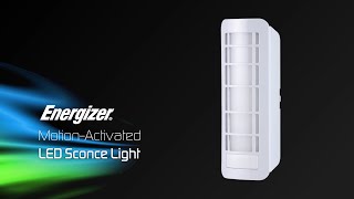 40644 Energizer MotionActivated LED Sconce Light  Installation and Operation [upl. by Elegna171]