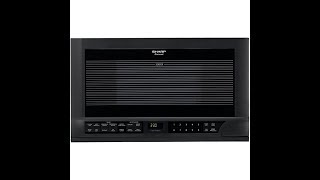 Sharp R1210 112CubicFoot 1100Watt OvertheCounter Microwave Black [upl. by Brent]