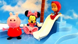 SWINKA PEPPA Masza Peppa i Mini Myszka Miki wybieraja sie na basen Peppa Pig Mickey Mouse Masha [upl. by Atiken979]