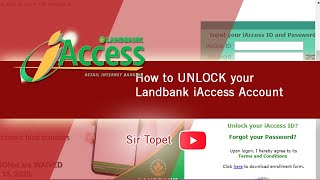 How to Unlock Landbank iAcces Account [upl. by Kral931]