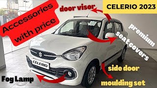 celerio 2023 new model accessories with price 🔥  celerio zxi 2023 [upl. by Yank]