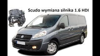 Fiat Scudo wymiana silnika 16 HDI [upl. by Llyrrad]