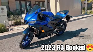 Finally 2023 Yamaha R3 Booked 😍 [upl. by Llennaj]