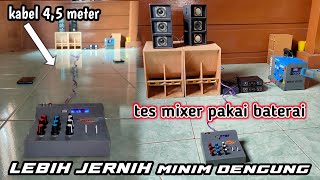 TES MIXER MINI BUAT CEK SOUNDPASANG BATERAI DENGUNG AUTO MINGKEM miniatursoundsystem [upl. by Baptiste]