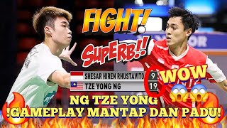 WowGila la🇲🇾Ng Tze Yong Mudah Kalahkan 🇮🇩Shesar Hiren Rhustavito🔥Gameplay Terbaikngtzeyong [upl. by Anelec287]