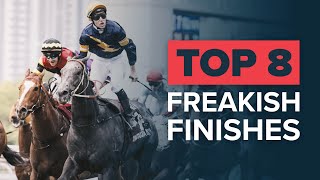 Wildest Horse Race Finishes  Top 8 Featuring Chautauqua Mine That Bird Pakistan Star amp Zenyatta [upl. by Aelegna608]