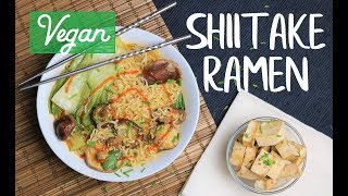 VEGAN SHIITAKE RAMEN Easy amp Healthy Ramen [upl. by Eikceb]