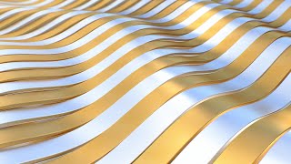 Silver And Gold Reflective Metallic Strip Waves Flow Back And Forth 4K 60fps Wallpaper Background [upl. by Aicnelav]