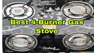 Gas Stove 4 Burner  4 burner gas stove review in telugu  gas stove 4 burner best company  smiley [upl. by Dolora296]