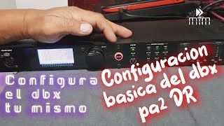 DRIVERACK PA2 configuración básica [upl. by Feltie]