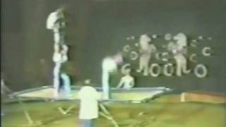 Fornasari trampoline act  Circus Benaweis 1980 [upl. by Niattirb]