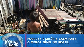 Pobreza e miséria caem para o menor nível no Brasil  Jornal da Band [upl. by Oriole517]