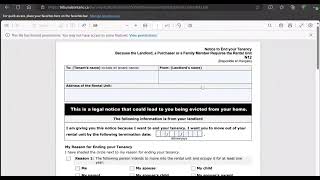 How To Fill N12 Notice to End Tenancy Because the Landlord Purchaser Family Member Need To Move In [upl. by Remington]