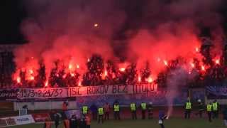 Bengalské ohňe počas derby Slovan  Trnava [upl. by Eisserc]