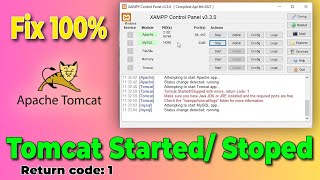 Fix Tomcat started stopped with errors return code1 [upl. by Ringsmuth811]