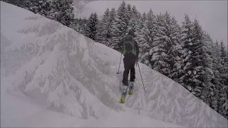 poudreuse skitour MorginsForêt des EcottisPointe de Bellevue2042m skirando F 17122017 [upl. by Demaria]