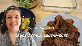 VAMOS FAZER O JANTAR CARNE ASSADA LENTAMENTE COM VEGETAIS  vlogeaster 2024 [upl. by Ahsirahc]