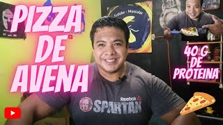 Pizza de avena 40 g de proteína sana rica y fitness [upl. by Drugi]