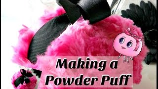 How I Make a Body Powder Puff  basic style [upl. by Lokim]