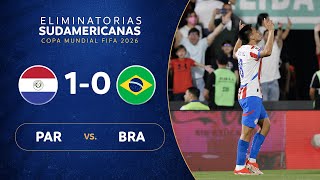 PARAGUAY vs BRASIL 10  RESUMEN  ELIMINATORIAS SUDAMERICANAS  FECHA 8 [upl. by Tamera4]