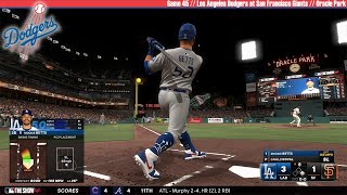 MLB The Show 24  Los Angeles Dodgers at San Francisco Giants  Game 45 [upl. by Aisatana802]