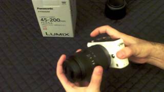 Panasonix Lumix 45  200 mm Unboxing and 45 200mm with the GF1 iGyaanin [upl. by Rothstein766]