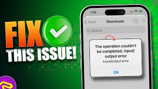 Fix quotThe Operation Couldnt Be Completed  InputOutput Errorquot on iPhone [upl. by Welch]