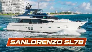 sanlorenzo sl78 fort lauderdale 2023 4k bonus kb1 slow [upl. by Ayat]