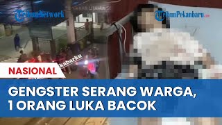 KRONOLOGI Gangster Bersajam Serang Warga di Tangsel Satu Orang Terluka Parah [upl. by Gould]