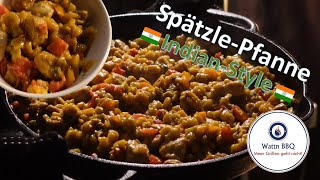 Spätzle  Pfanne IndianStyle [upl. by Nirrat]