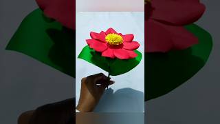 Unique flower making 🌺 paper ke phool 🌹flowers paperflower papercraft craft shorts short diy [upl. by Dwight113]