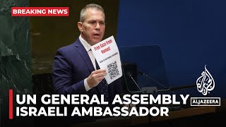 Israeli ambassador to the UN addresses General Assembly [upl. by Klockau]