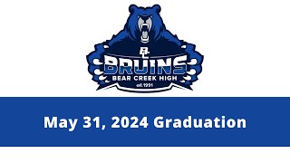 Bear Creek High School 2024 Graduation  May 31 2024 [upl. by Behah425]