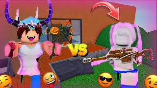 I 1v1d a Female pro in MM2Murder Mystery 2 [upl. by Malva896]