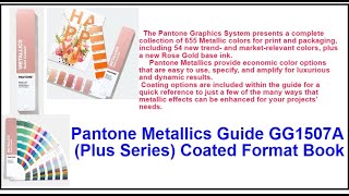 PANTONE Metallics Guide GG1507A [upl. by Yelhsa]