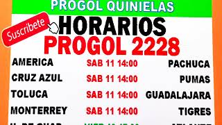 Horarios Progol 2228 Progol Revancha 2228 Horarios  Progol 2228  progol2228  progol2228 [upl. by Daveen]