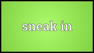 Sneak in Meaning [upl. by Cointon]